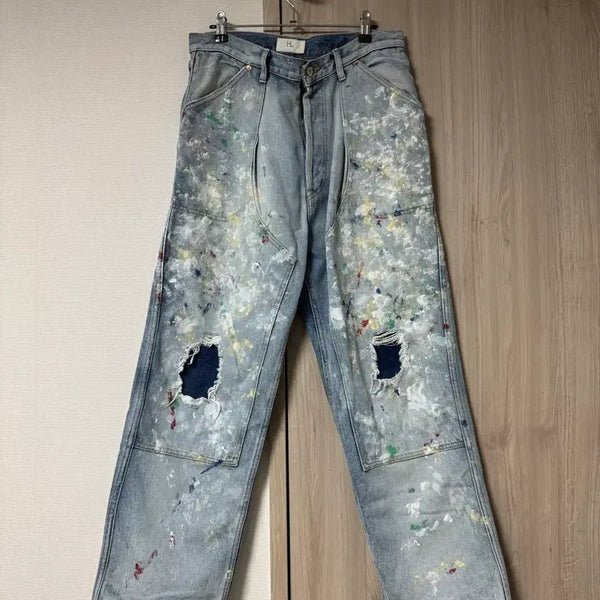 [BUNJANG] Herill Paint Denim 1 Size / 헤릴 1사이즈 페인트 데님