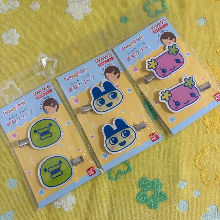 [BUNJANG] Tamagotchi Hairpin (Guchipachi, Flowerchi, Mamechi) / 다마고치 헤어핀 구치파치 플라워치 마메치