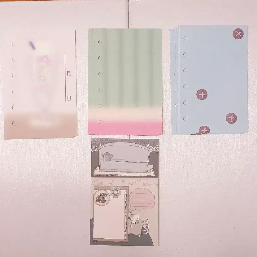 [BUNJANG] Sanbam A7 Diary Refill Inserts (24 Sheets) / 산밤 A7 다이어리 속지 24장 셋트 새상품