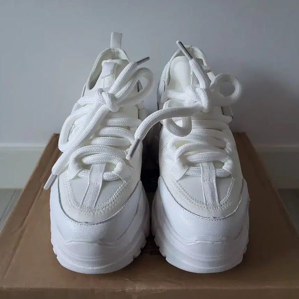 [BUNJANG] Height Increasing Platform Standing Sneakers (220) / (새제품) 키높이 통굽 스탠딩 운동화 220