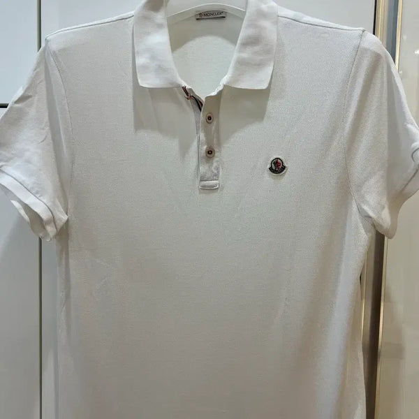 [BUNJANG] Moncler White Polo Shirt XL / 몽클레어 화이트 카라티 xl