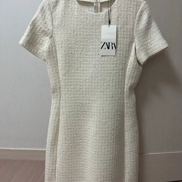 [BUNJANG] Zara Tweed Dress Ivory New / 자라 트위드 원피스 아이보리 새상품