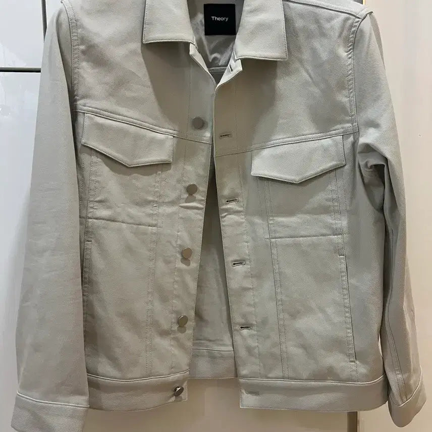 [BUNJANG] Theory 25FW Ivory Trucker Jacket M (105-107) / 25fw 띠어리 아이보리 트러커 105