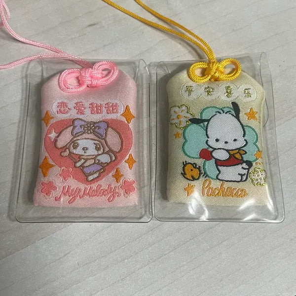 [BUNJANG] Sanrio My Melody & Pochacco Omamori Charms Bundle Set / 산리오 오마모리 부적 (일괄)