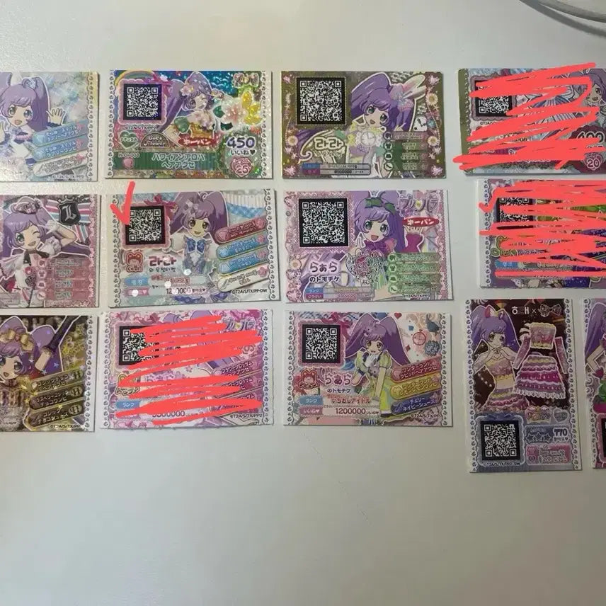 [BUNJANG] Pripara LaLa Full Set Japanese Version Friendship Ticket 10ea Bundle Set / 프리파라 라라 한판 일판 우정티켓 10장 일괄 판매