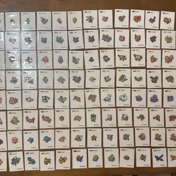 [BUNJANG] Pokemon Pixel Ttibu Seal 116 Types Bundle Set (Mew Included) / (뮤 포함) 포켓몬 픽셀 띠부씰 116종 일괄 판매