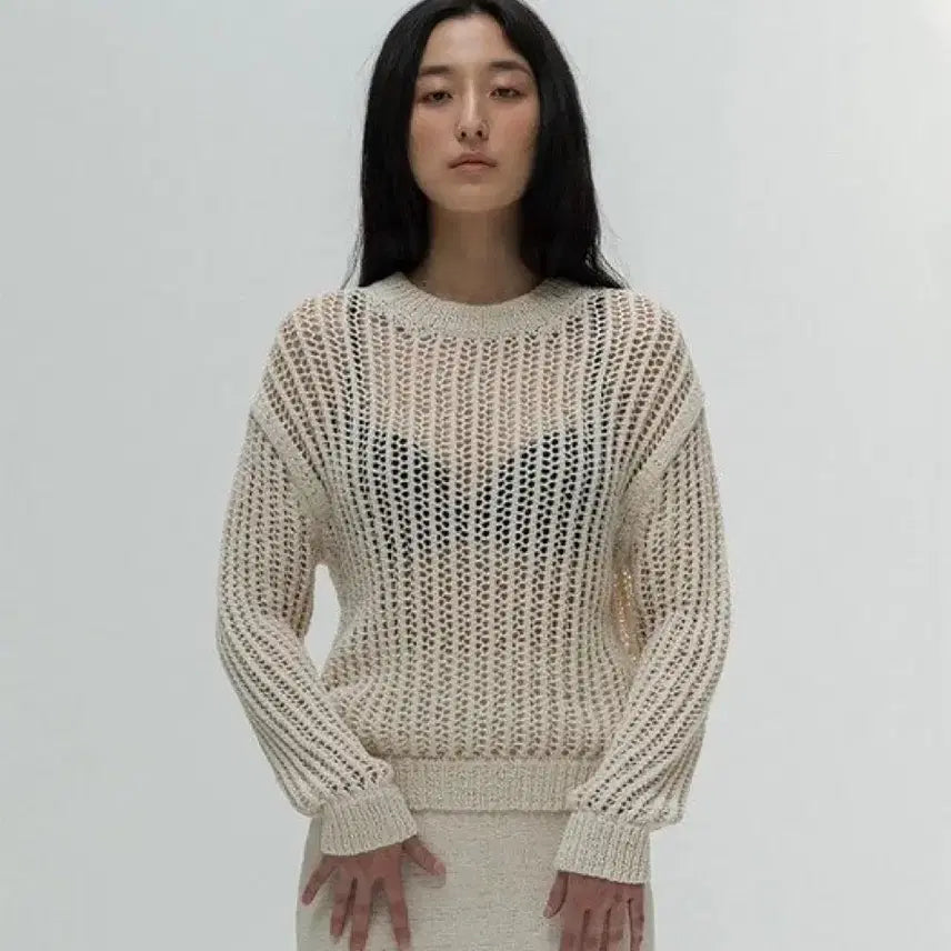 [BUNJANG] Amomento Crochet Pullover Knit / 아모멘토 크로셰 풀오버 니트