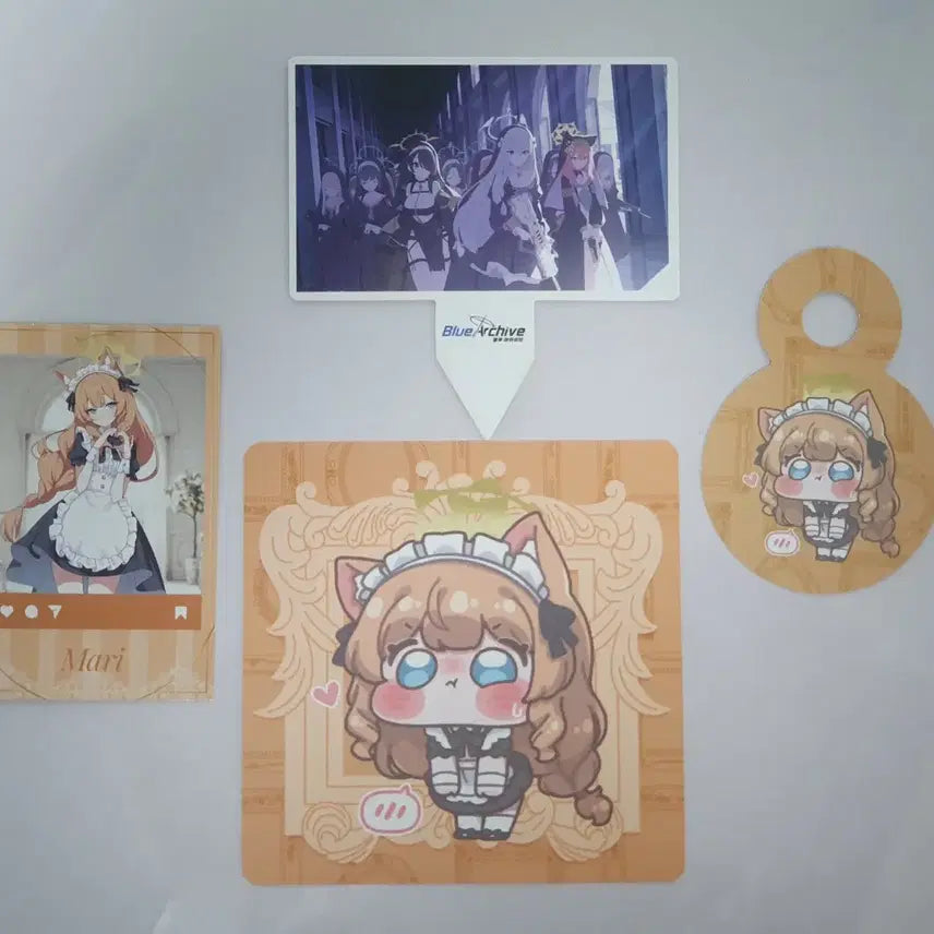 [BUNJANG] Blue Archive Aniplex Mari Photocard Coaster Food Pick / 블루아카이브 애니플러스 마리