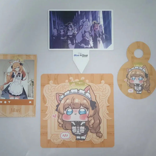 [BUNJANG] Blue Archive Aniplex Mari Photocard Coaster Food Pick / 블루아카이브 애니플러스 마리