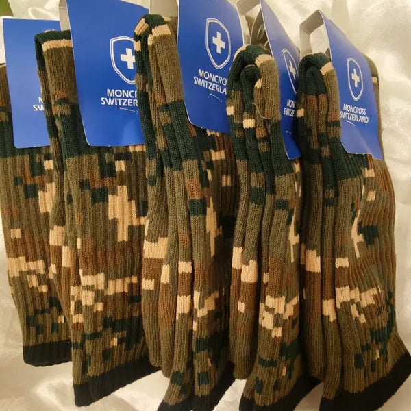 [BUNJANG] Moncross Swiss Camouflage Pattern Socks (5 Pairs) / 몽크로스 스위스 양말 카모플라쥬 패턴 5켤레