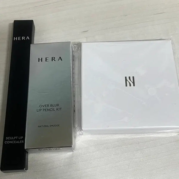 [BUNJANG] Hera Sculpt Lip Concealer, Overblush Lip Pencil Kit, Sensual Powder Tweed Mirror Bundle / 헤라 립펜슬/ 립컨실러/ 트위드거울