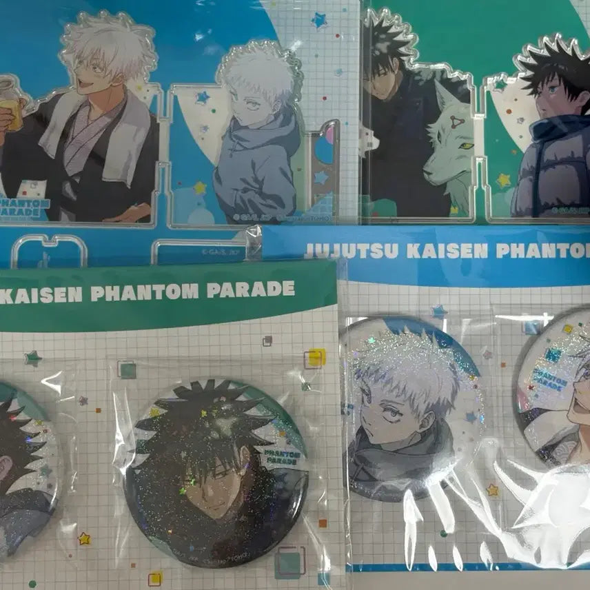 [BUNJANG] Jujutsu Kaisen Phantom Parade Acrylic Badge Set - Gojo & Megumi Bundle / 오늘까지만) 주술회전 팬텀 퍼레이드 아크릴 뱃지 세트 고죠 메구미 일괄