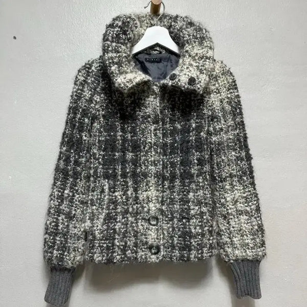 [BUNJANG] Sisley Alpaca Mohair Padded Jacket / 시슬리 알파카 모헤어 패딩 자켓