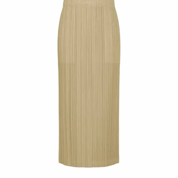 [BUNJANG] Pleats Please Issey Miyake Seeker Skirt Sand Beige Size 3 / 플리츠플리즈 7월 씨커 시커 스커트 띠커 샌드베이지 3 새상품