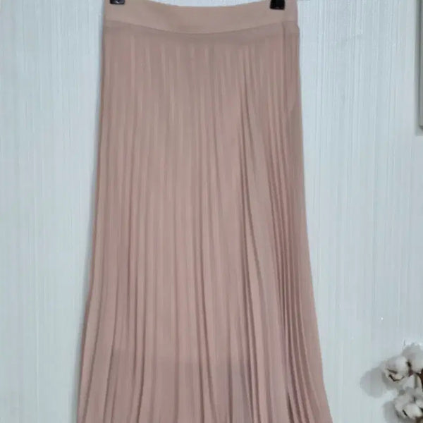 [BUNJANG] Pleated Long Skirt Beige / 주름 스커트 베이지