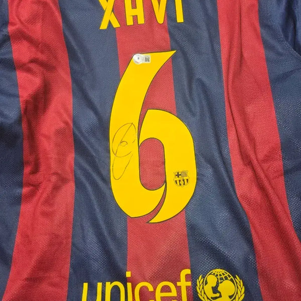 [BUNJANG] Xavi Signed Barcelona Jersey (2014-2015 Season) - Beckett Certified / 베켓인증 14-15 바르셀로나 사비 사인 유니폼 판매