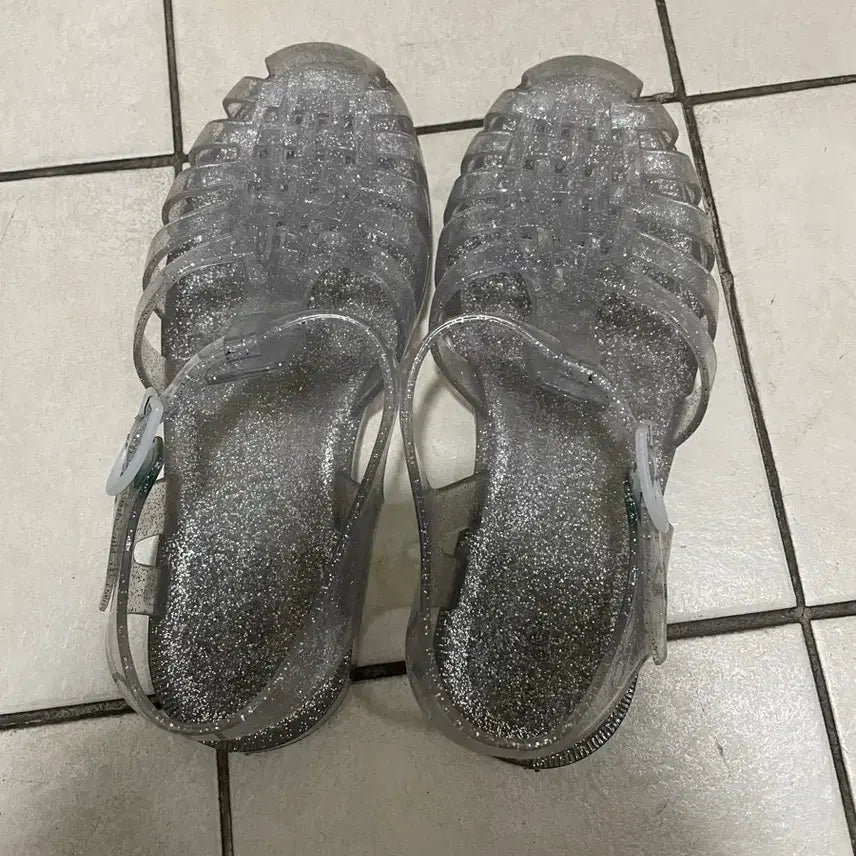 [BUNJANG] Meduse Glitter Jelly Sandals Size 38 / 메듀즈 샌들 젤리슈즈 글리터 38