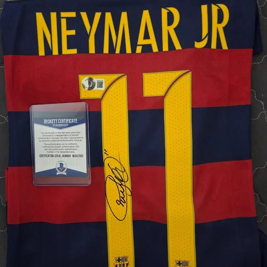 [BUNJANG] Barcelona Neymar Signed Jersey 2015-2016 Beckett Certified / 베켓인증 15-16 바르셀로나 네이마르 사인 유니폼