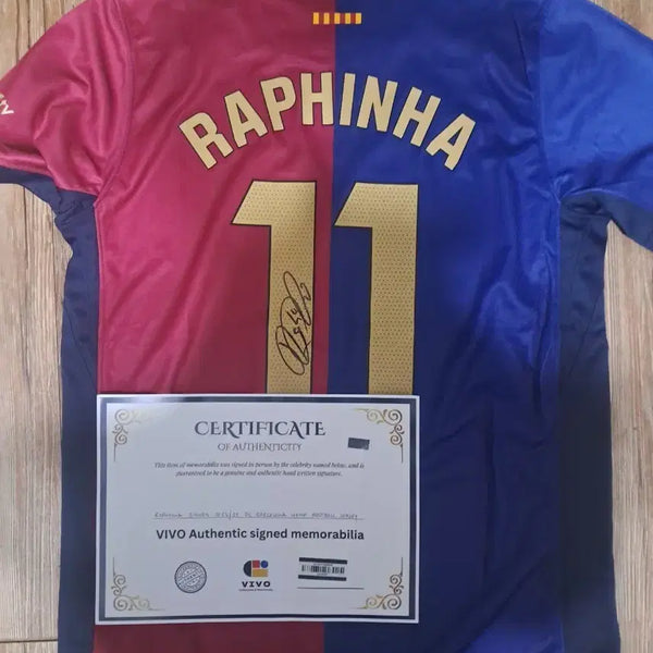 [BUNJANG] Raphinha Signed Barcelona Football Jersey / 바르셀로나 하피냐 사인 유니폼