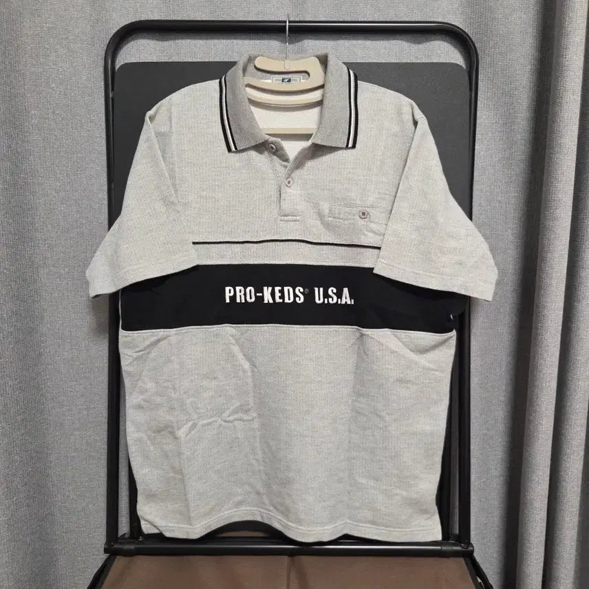 [BUNJANG] Pro Keds Vintage Rugby T-Shirt L (Gray) / Pro Keds 빈티지 반팔 티셔츠 L(100)
