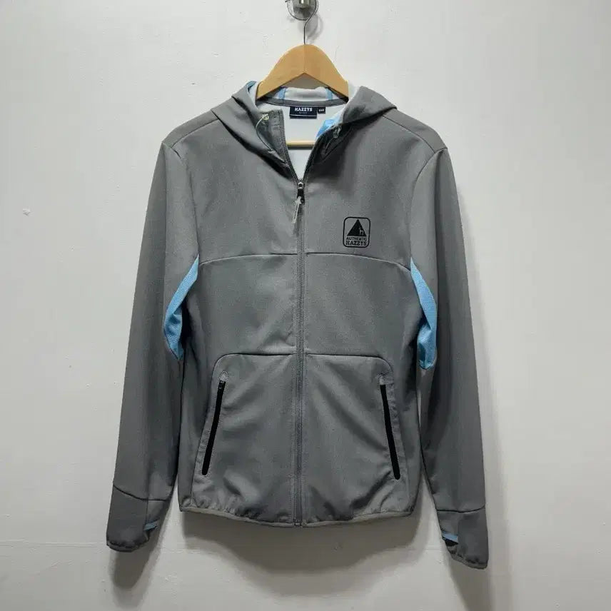 [BUNJANG] Hazzys Hooded Zip-Up Jacket Grey/Light Blue L / 헤지스 후드 집업 그레이/라이트블루 L