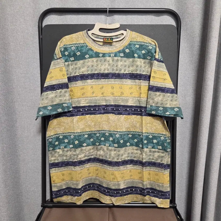 [BUNJANG] Mahila Paisley Short Sleeve T-Shirt L / Mahila 빈티지 페이즐리 반팔 티셔츠 L(100)