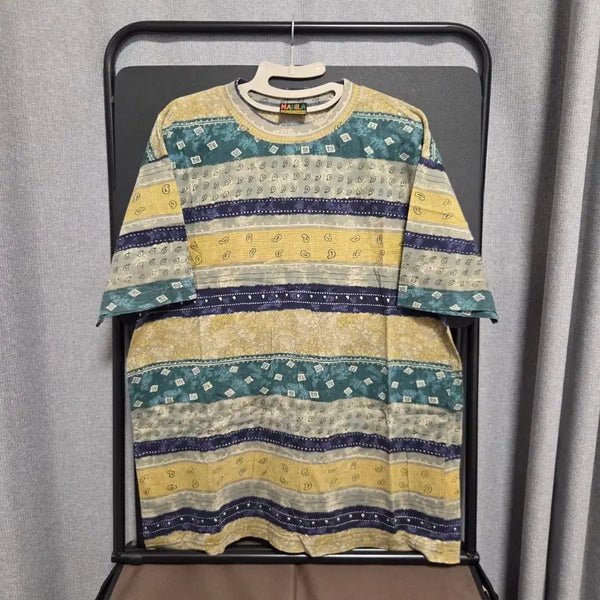 [BUNJANG] Mahila Paisley Short Sleeve T-Shirt L / Mahila 빈티지 페이즐리 반팔 티셔츠 L(100)