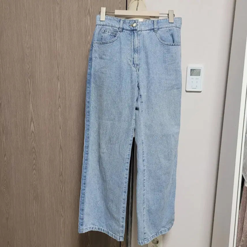 [BUNJANG] SJSJ Wide Leg Denim Pants Light Blue Cotton / 한섬 SJSJ 연청 와이드 데님 팬츠