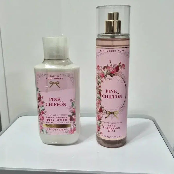 [BUNJANG] Bath & Body Works Pink Chiffon Body Lotion & Mist Set / (새상품) 배쓰앤바디웍스 핑크쉬폰 바디로션,미스트 세트