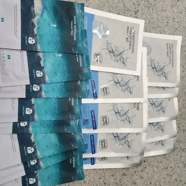 [BUNJANG] Pixel Pure & Haein Whitening Mask Pack Bundle (18 Sheets) / 마스크팩18매