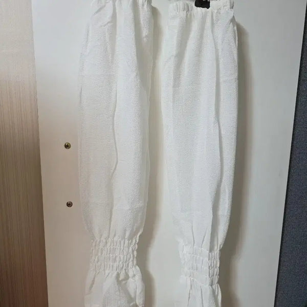 [BUNJANG] White Pleated Lace Frill Arm Warmers / 흰색 주름 레이스 프릴 팔토시