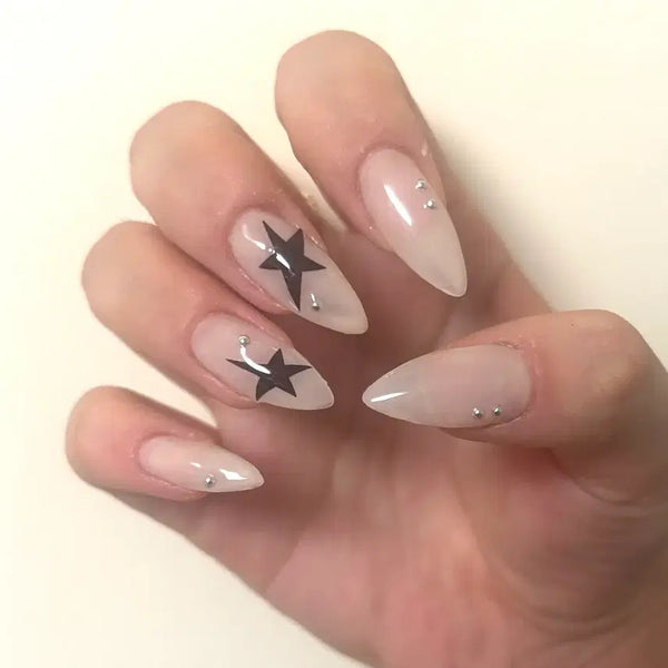 [BUNJANG] Handmade Color Changing Star Nail Tips / 수제 네일팁 컬러 체인지 스타 네일