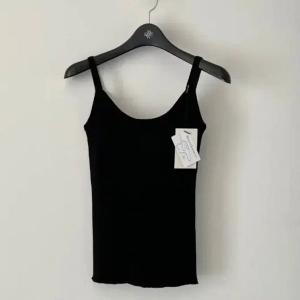 [BUNJANG] Demarcel Black Ribbed Knit Tank Top / 듀마르셀 블랙 립 니트 탱크탑