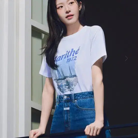 [BUNJANG] Marithe Francois Girbaud Graphic T-Shirt (L) / 마리떼 프랑소와 저버 반팔티 (L) - 한번착용