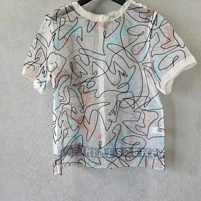 [BUNJANG] Lanvin Collection 2020 Drawing Lettering Blouse / 2020.랑방컬렉션 )드로잉 레터링 블라우스