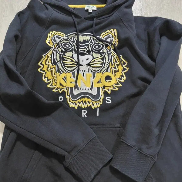 [BUNJANG] Kenzo Tiger Embroidered Hoodie Black M / 겐조 타이거 후드티 블랙 엠