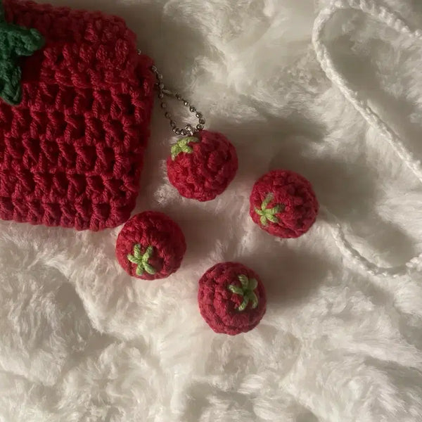 [BUNJANG] Tomato Knit Keychain / 토마토 뜨개키링