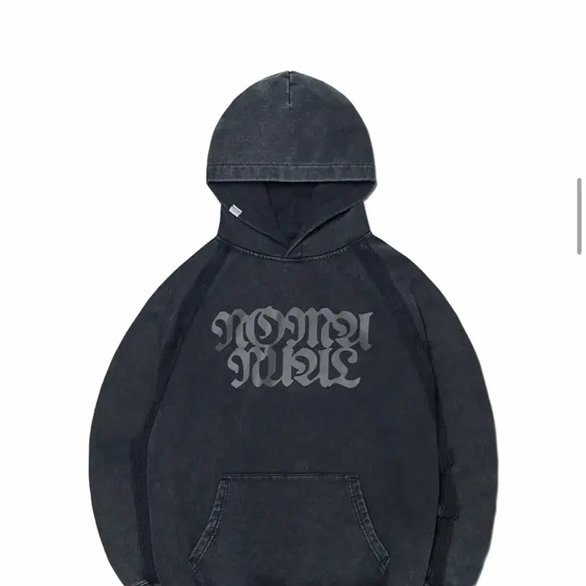 [BUNJANG] Nomadual R.S. Raw Edge Hoodie Washed Black / 노매뉴얼 R.S 로우 엣지 후디 워시드 블랙