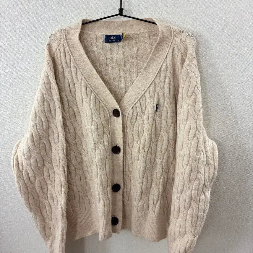 [BUNJANG] Polo Ralph Lauren Cable Knit Cardigan L / 폴로 랄프로렌 (Polo) 케이블 니트 가디건 L