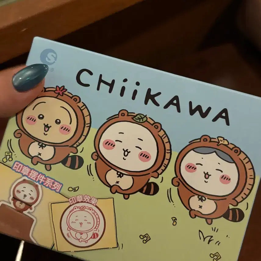 [BUNJANG] Chiikawa Forest Tanuki Stamp Figure / 치이카와 숲속 너구리 스탬프 피규어