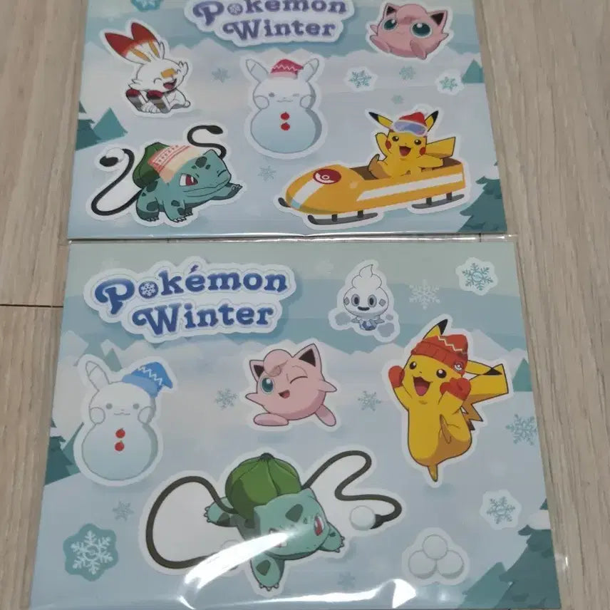 [BUNJANG] Pokemon Winter Sticker 2 Types Set / 포켓몬스터 윈터 스티커 2종 세트