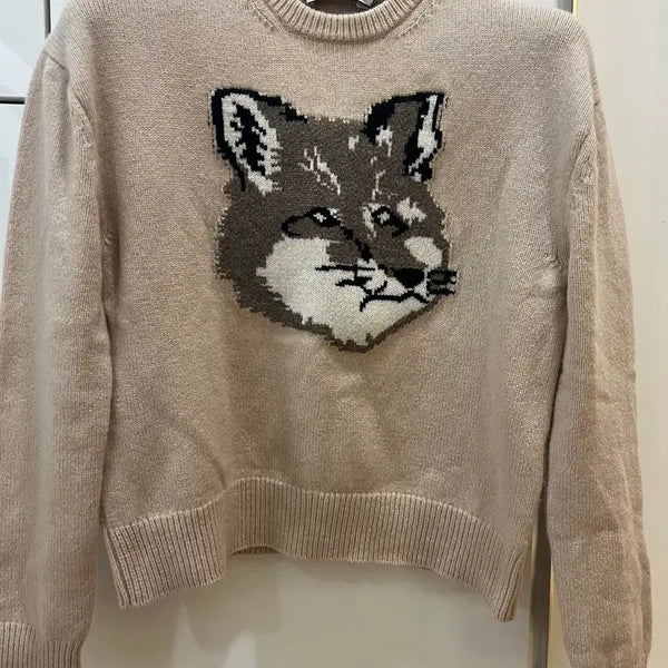 [BUNJANG] Maison Kitsuné 24FW Big Fox Knit Sweater L / 24fw 메종키츠네 빅폭스 니트 L (새상품급)