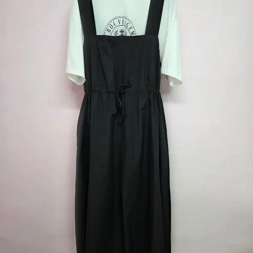 [BUNJANG] Bustier Jumpsuit + Plastic Island T-Shirt Set / 뷔스티에 점프수트+플라스틱아일랜드 티셔츠 set 55-66