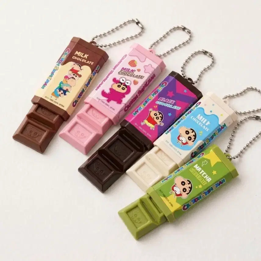 [BUNJANG] Crayon Shin-chan Chocolate Clicker Keycap Keychain / (인기)짱구 초콜릿 딸깍이 똑딱이 키캡키링