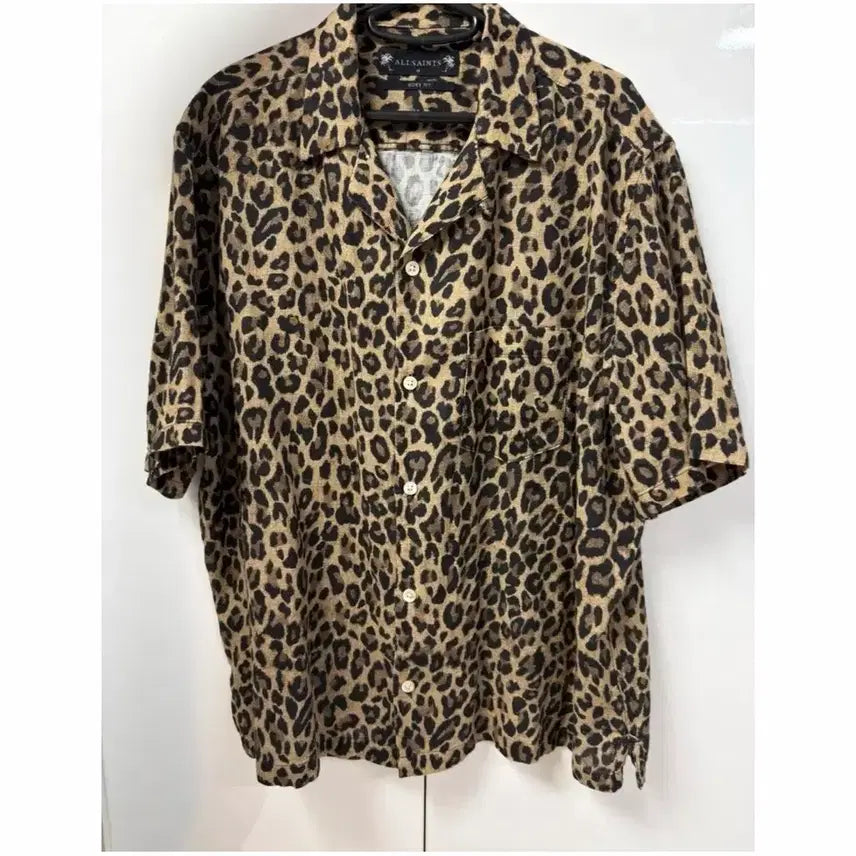 [BUNJANG] All Saints Leopard Pattern Shirt M Size / 올세인츠 레오파드 패턴 셔츠