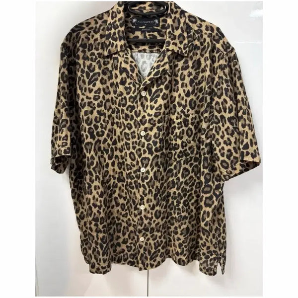 [BUNJANG] All Saints Leopard Pattern Shirt M Size / 올세인츠 레오파드 패턴 셔츠