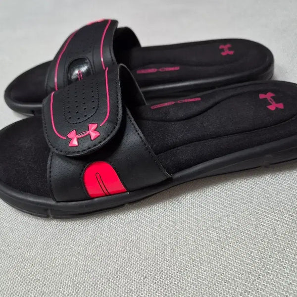 [BUNJANG] Under Armour Unisex Slides - Black/Pink - Size 250 / 언더아머 슬리퍼 블랙 핑크 250 남녀공용