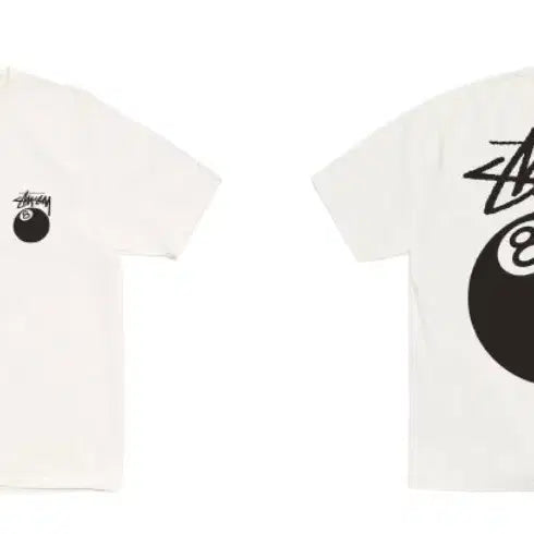 [BUNJANG] Stussy 8 Ball T-Shirt White / 스투시 8볼 반팔 티셔츠 화이트