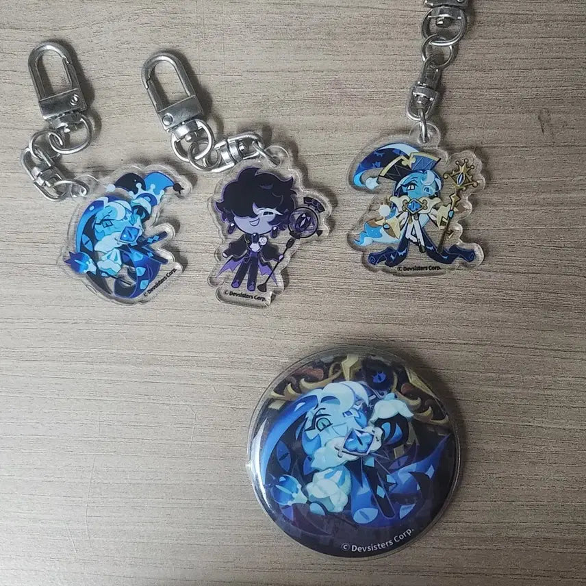 [BUNJANG] Shadow Milk Cookie Black Sapphire Cookie Keyring & Badge Bundle Set / 쉐도우밀크쿠키 블랙사파이어맛쿠키 쉐밀/블사 키링, 캔뱃지 일괄
