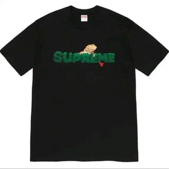 [BUNJANG] Supreme Lizard Graphic T-Shirt Black / 슈프림 도마뱀 티셔츠 블랙
